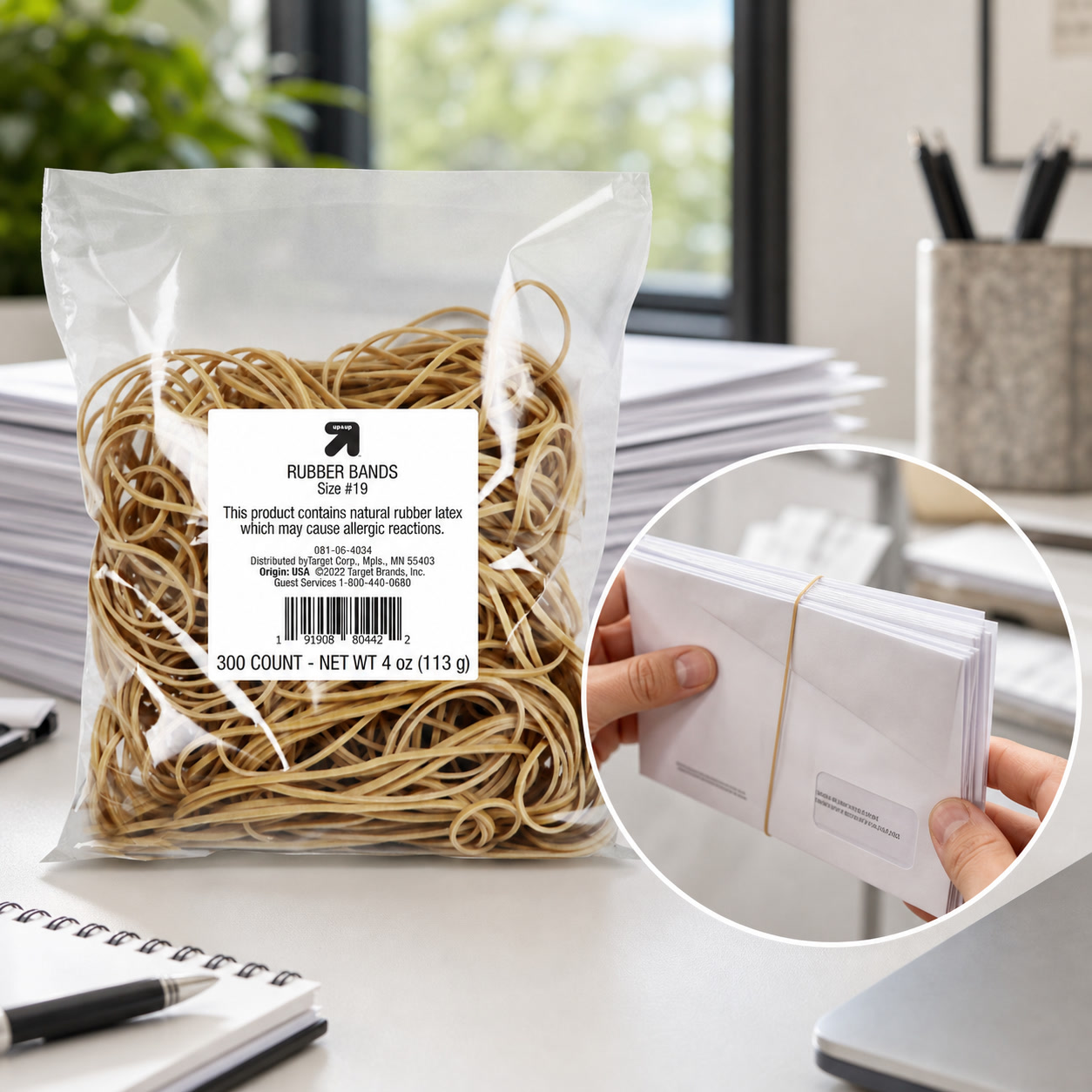 Tan Stationery & Office Supply - 900pcs Tan Rubber Bands For Office