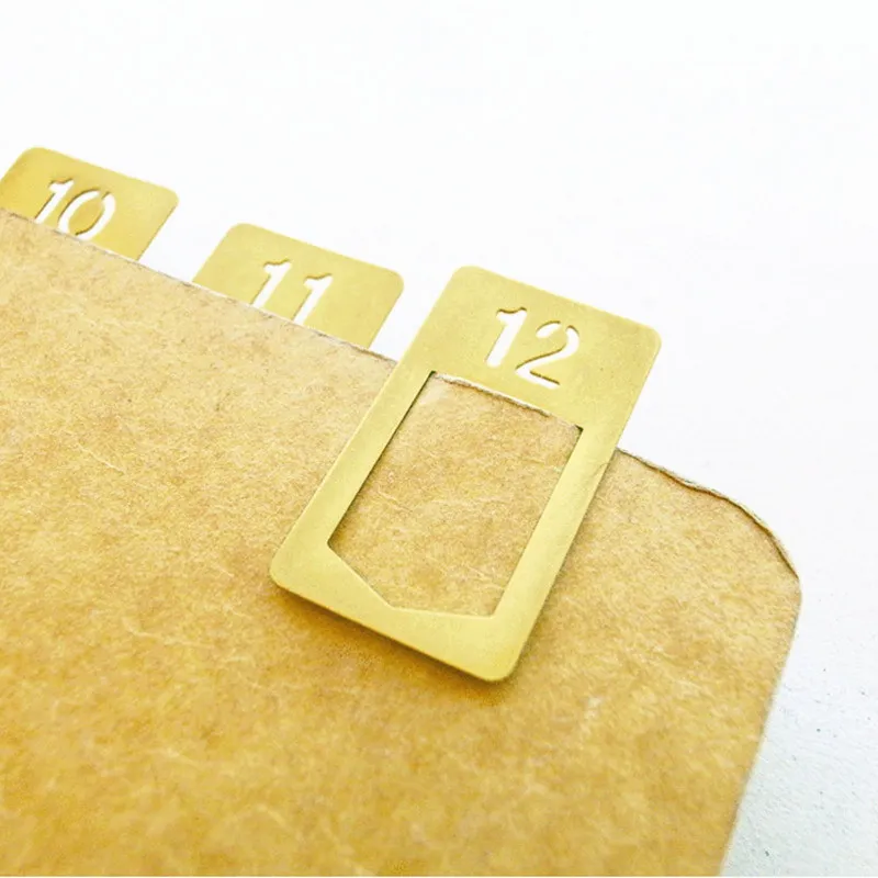 Stationery Office Supply Store - 12 Pcs/lot Vintage Copper Bookmark Mini