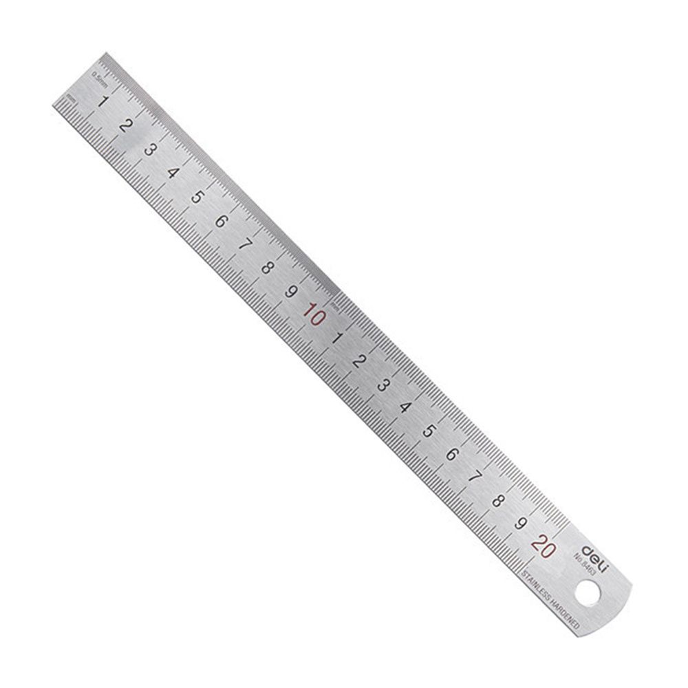 Stationery Office Supply Store - Deli 20cm Stainless Steel Metal Straight