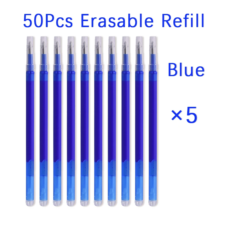 Gel Ink Pen Set - 50 Pcs/Set 0.7mm Erasable Pen Refill