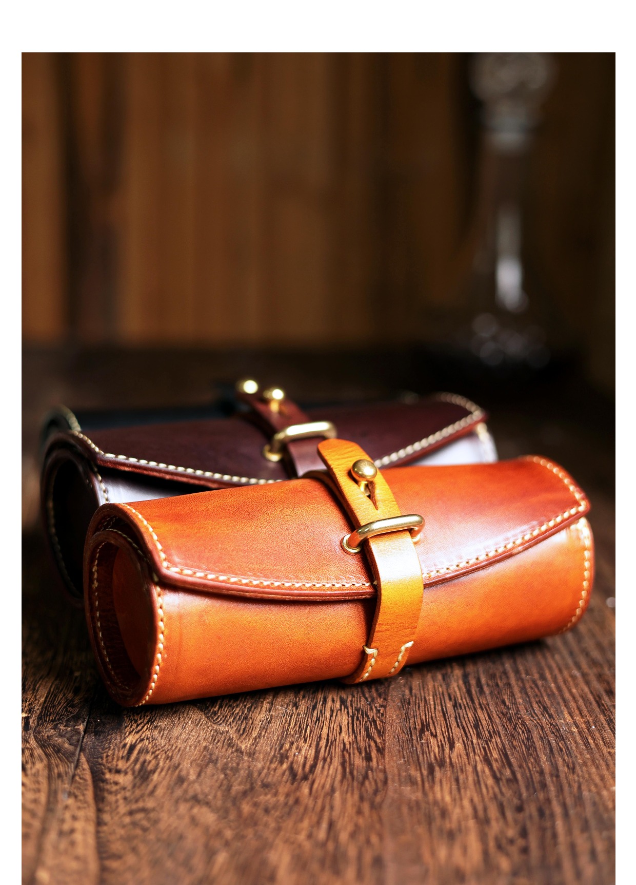 Tan Stationery & Office Supply - Vintage handmade vegetable tanned cowhide pressure-resistant