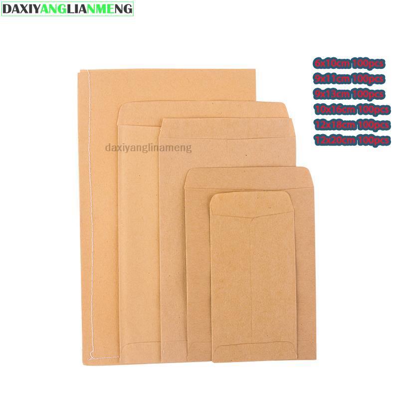 Letter Envelope Kraft - 100pcs 6*10 10*16 9*1312*20cm Kraft Paper