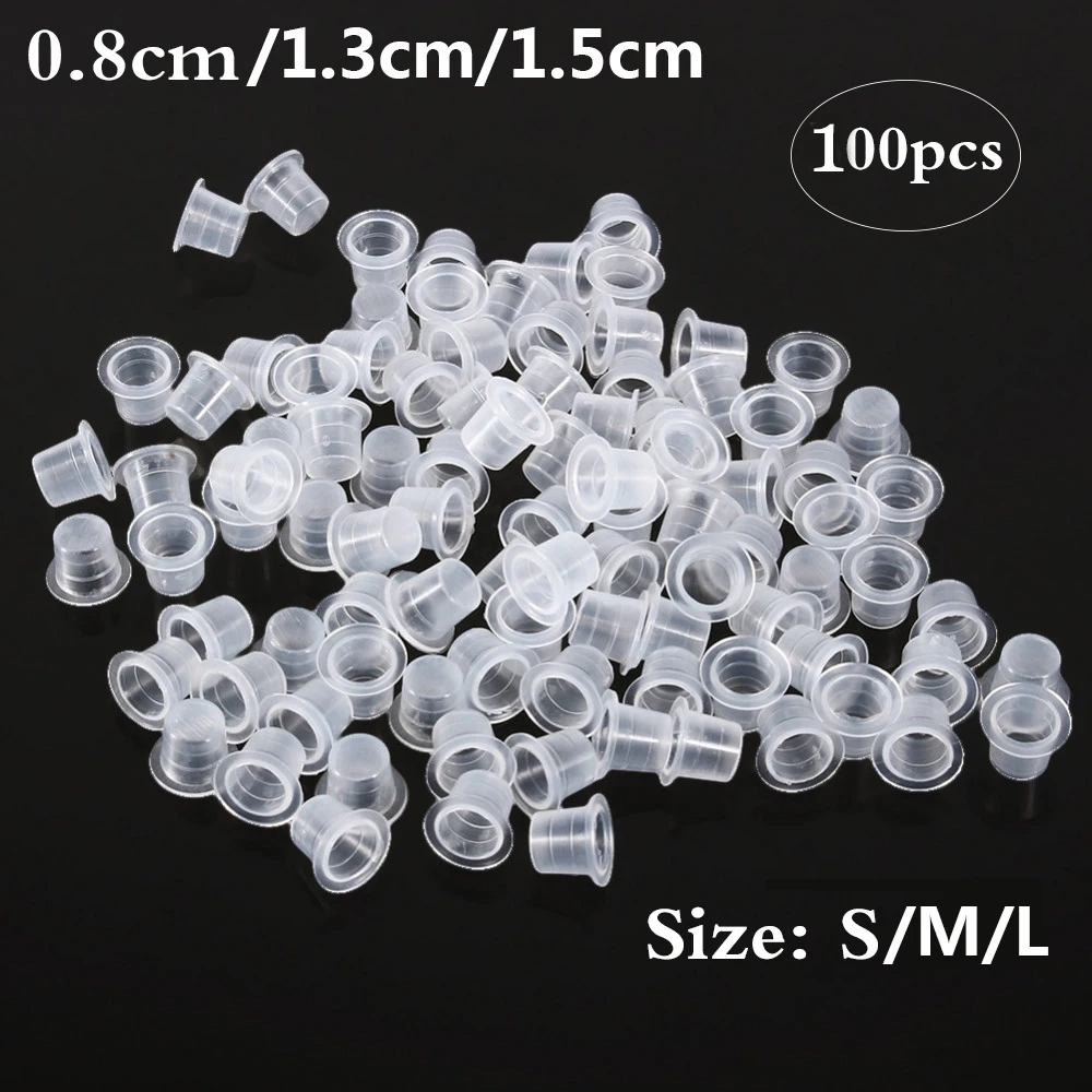 Calligraphy Ink Bottle - 100Pcs Tattoo Plastic Tattoo Ink Cups