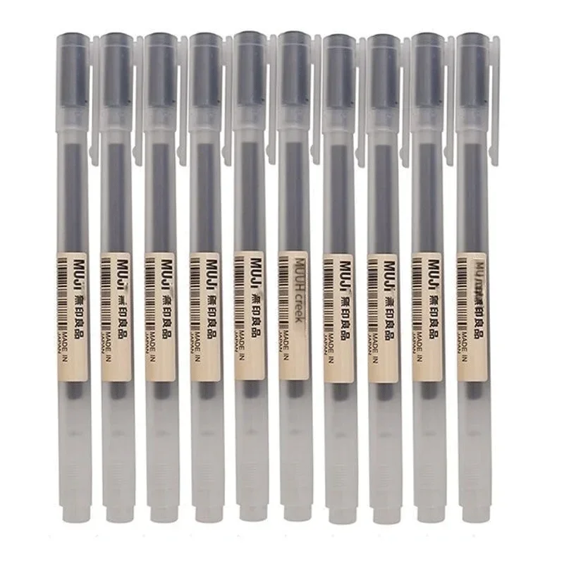 Gel Ink Pen Set - 6/8Pcs/Set MUJIs Gel Pen Black/Red/Blue 0.38/0.5mm