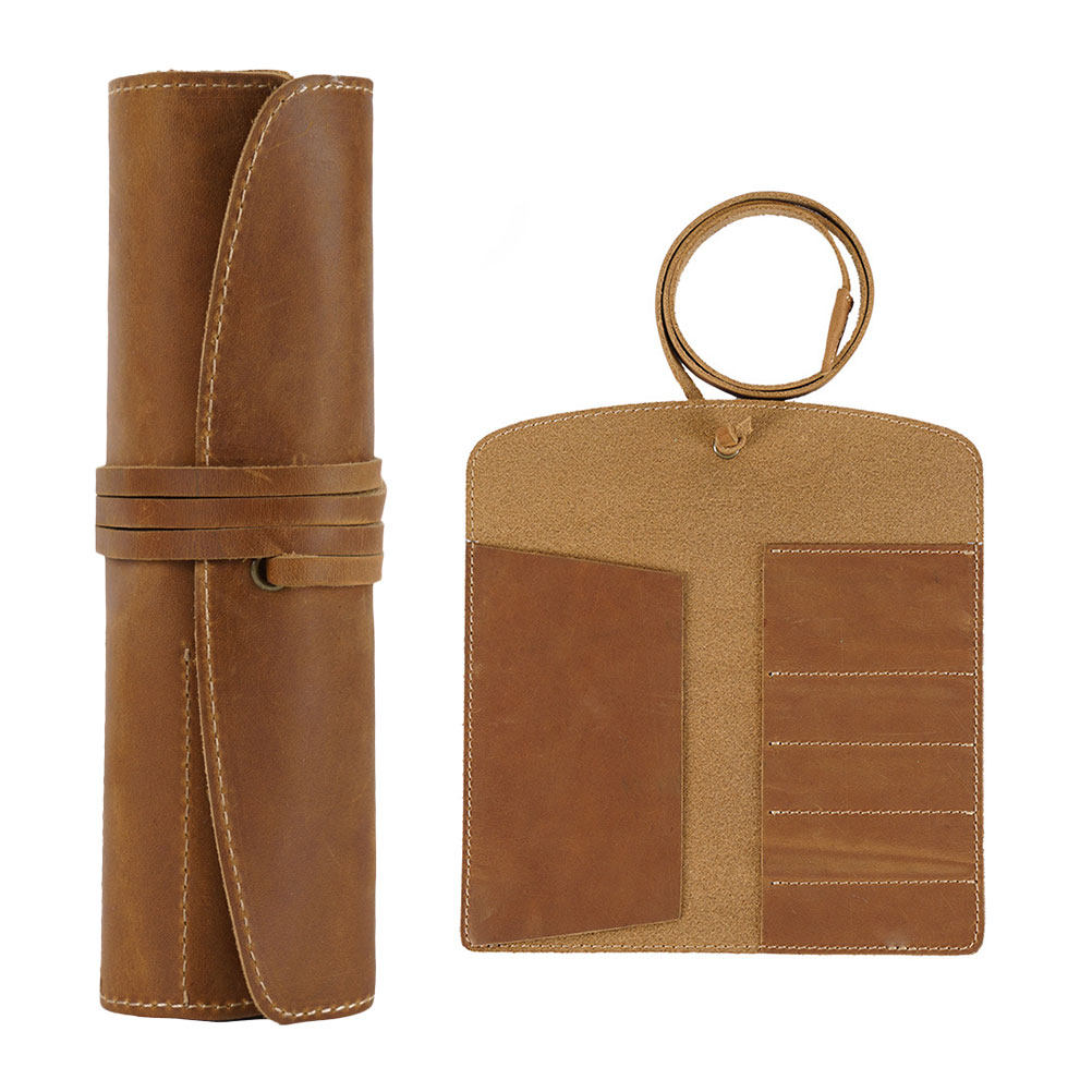 Pen Pouch Roll - Vintage Handmade Pen Pouch Roll-Up Design