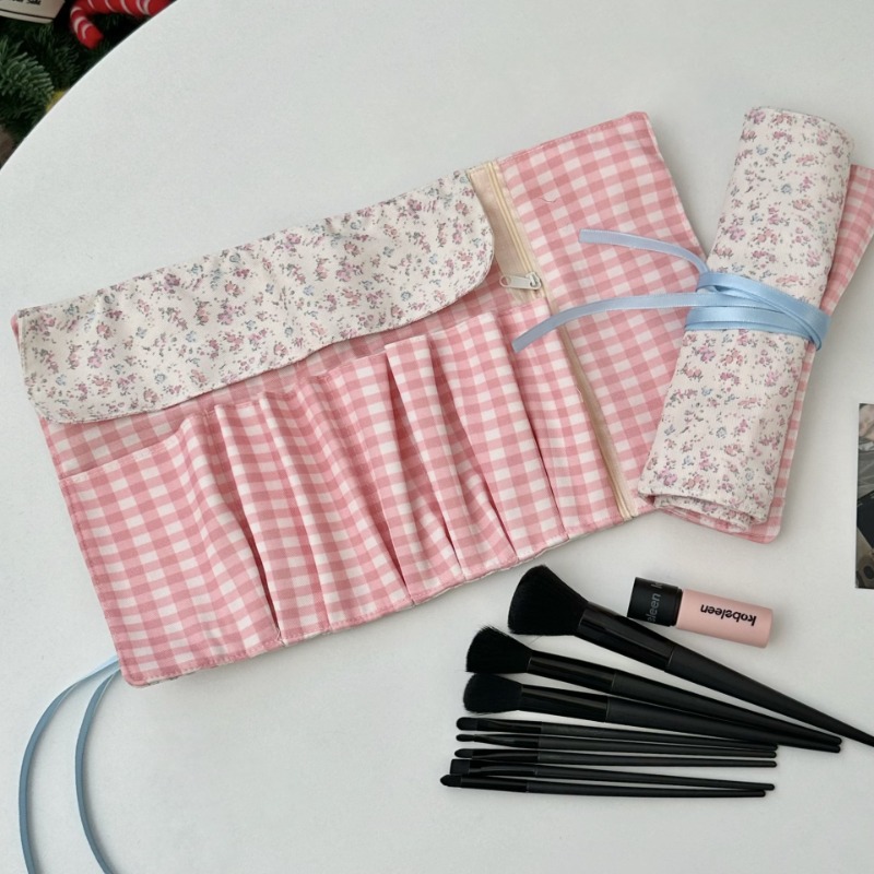 Pen Pouch Roll - Aesthetic Spring Floral Roll-up Pencil Bags