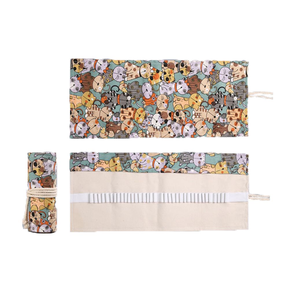Pen Pouch Roll - Creative Boys Girls Cute Cat Roll