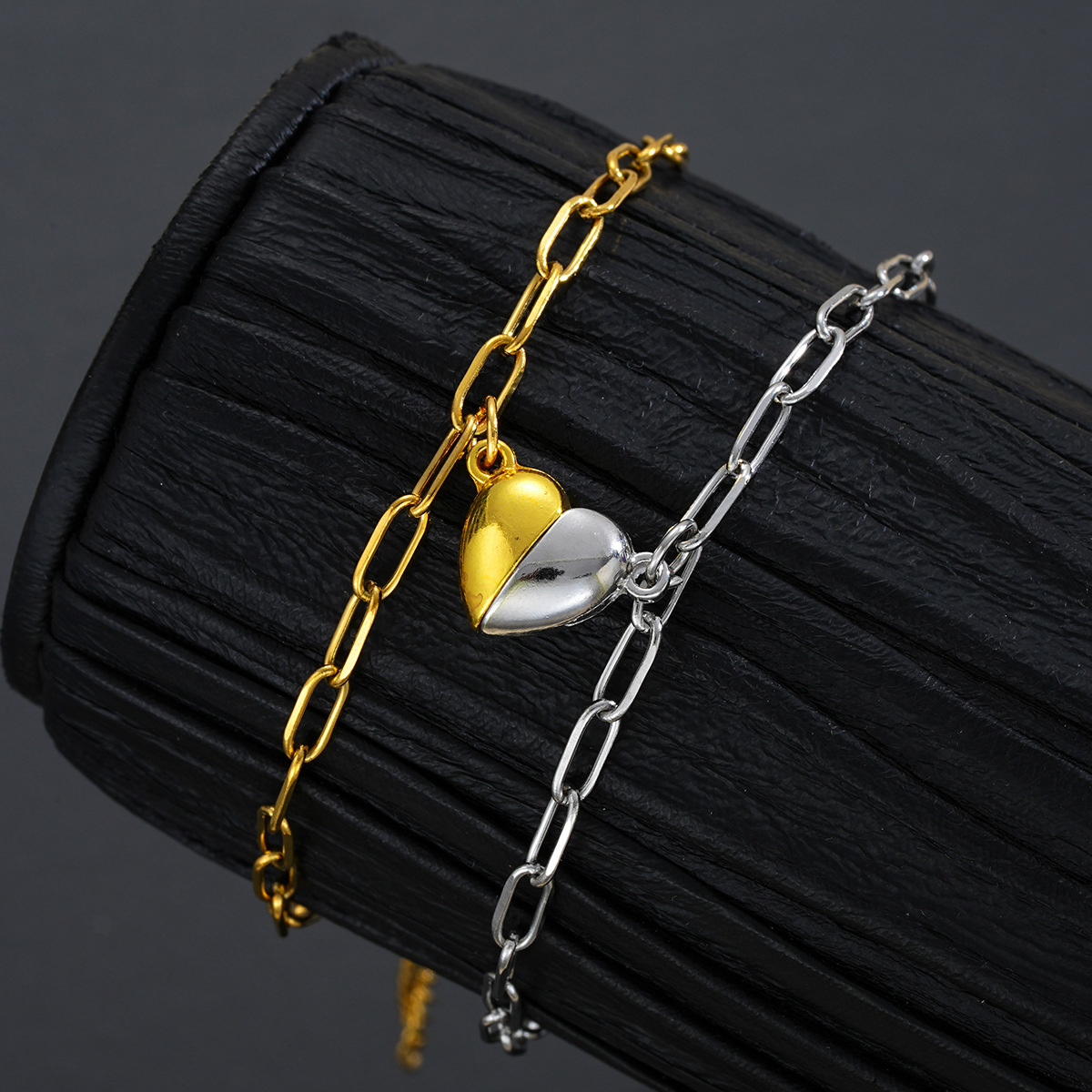 Magnetic Heart Couple Bracelet - Paperclip Magnetic Set ulasan dan harga