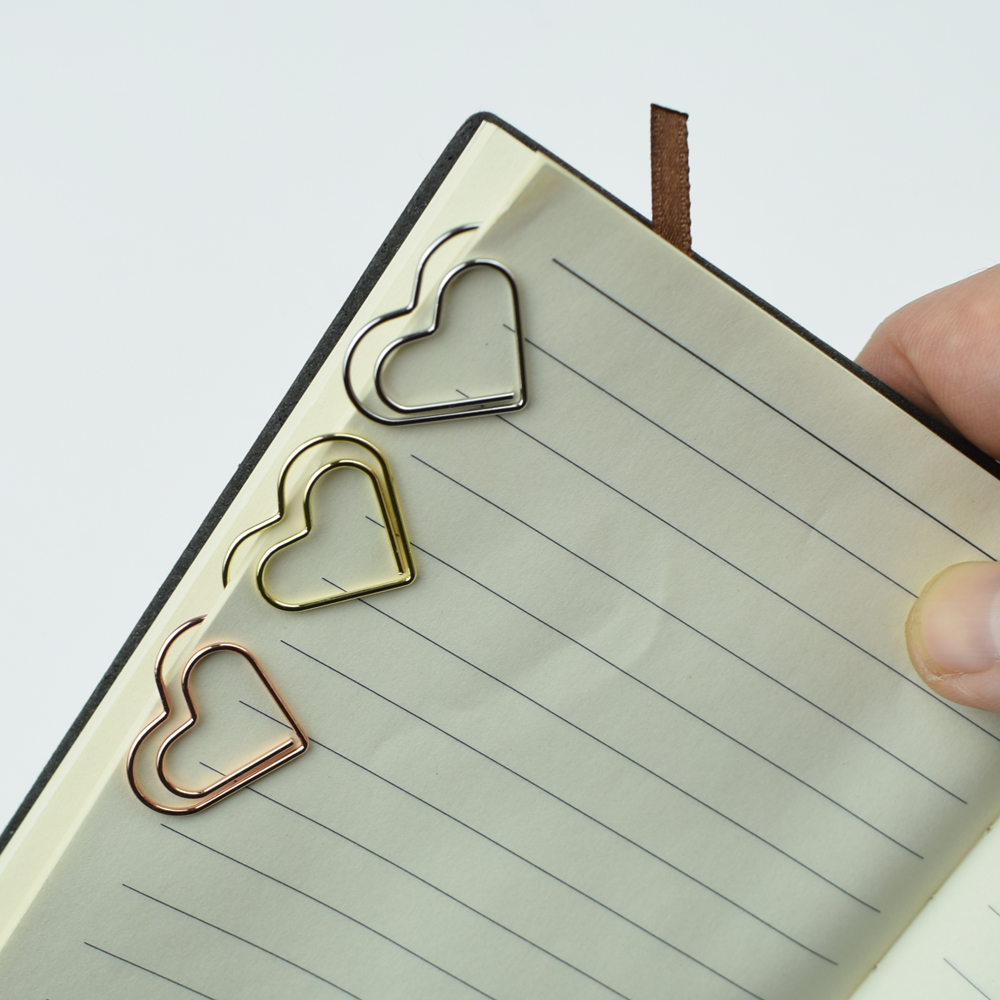12-Piece Set Heart Paper Clips - Binder Clip Assorted ulasan dan harga