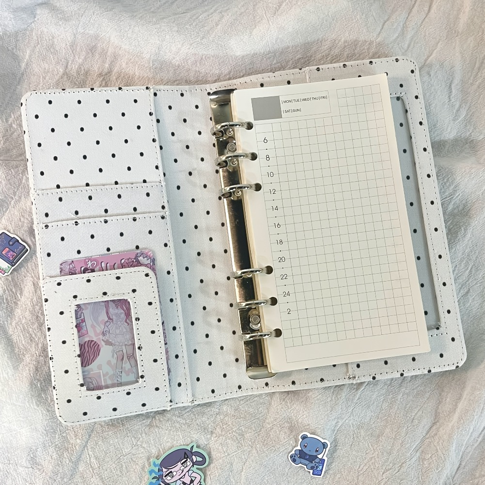 A6 Polka Dot Cloth Binder Note - Graph Paper Pad ulasan dan harga