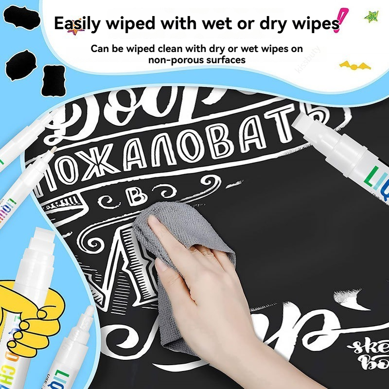 5pcs/set White Chalk Markers L - Correction Fluid White ulasan dan harga