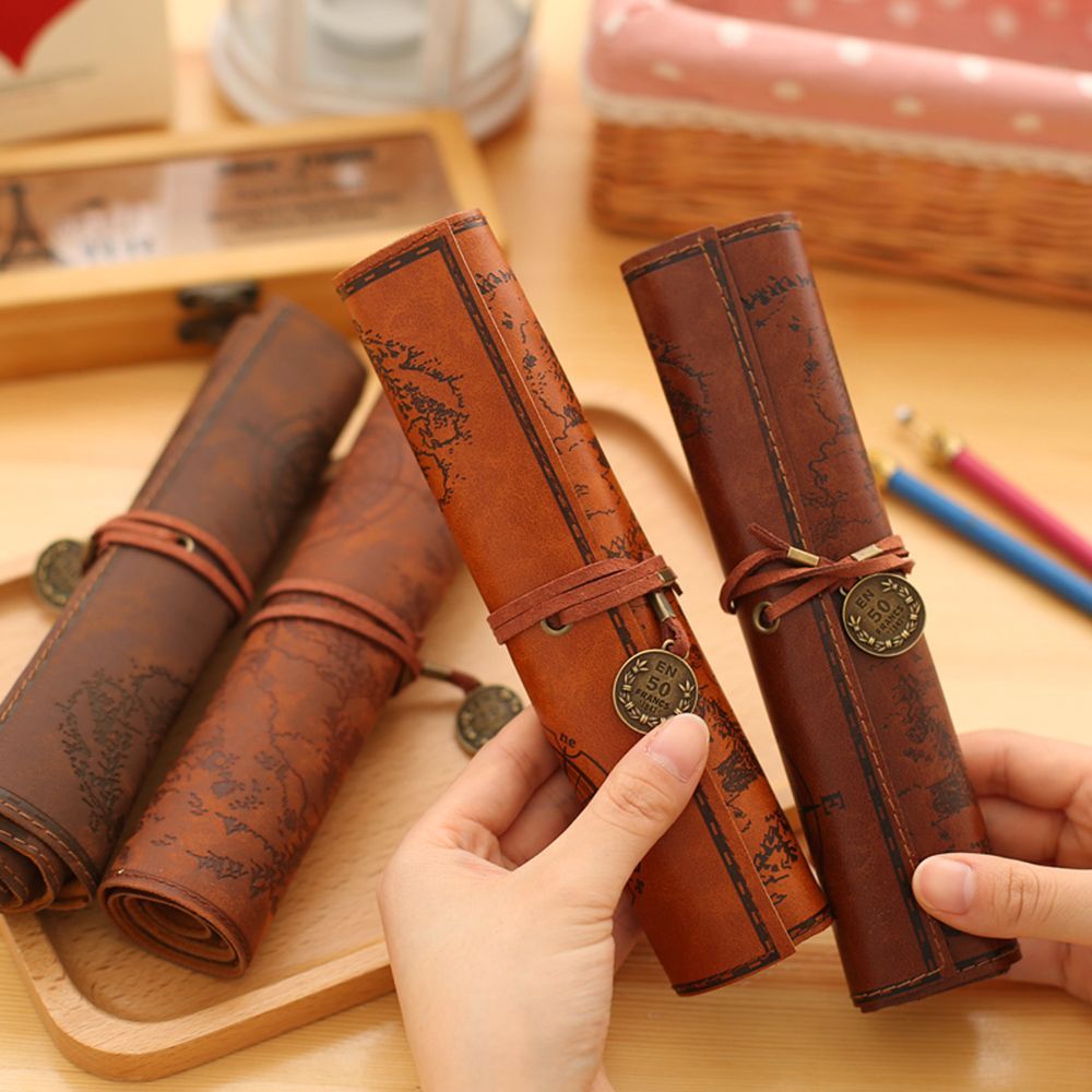 Fashion Roll Vintage Retro Pen - Pen Pouch Roll ulasan dan harga