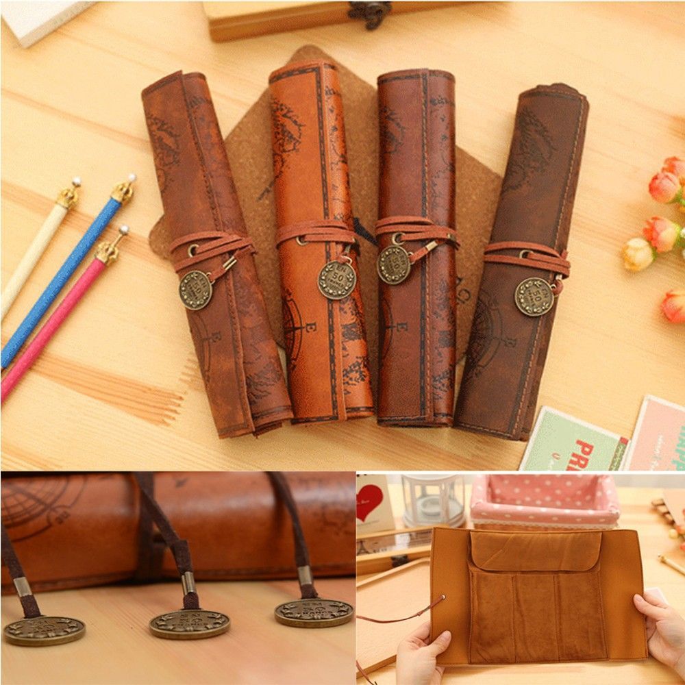 Fashion Roll Vintage Retro Pen - Pen Pouch Roll ulasan dan harga