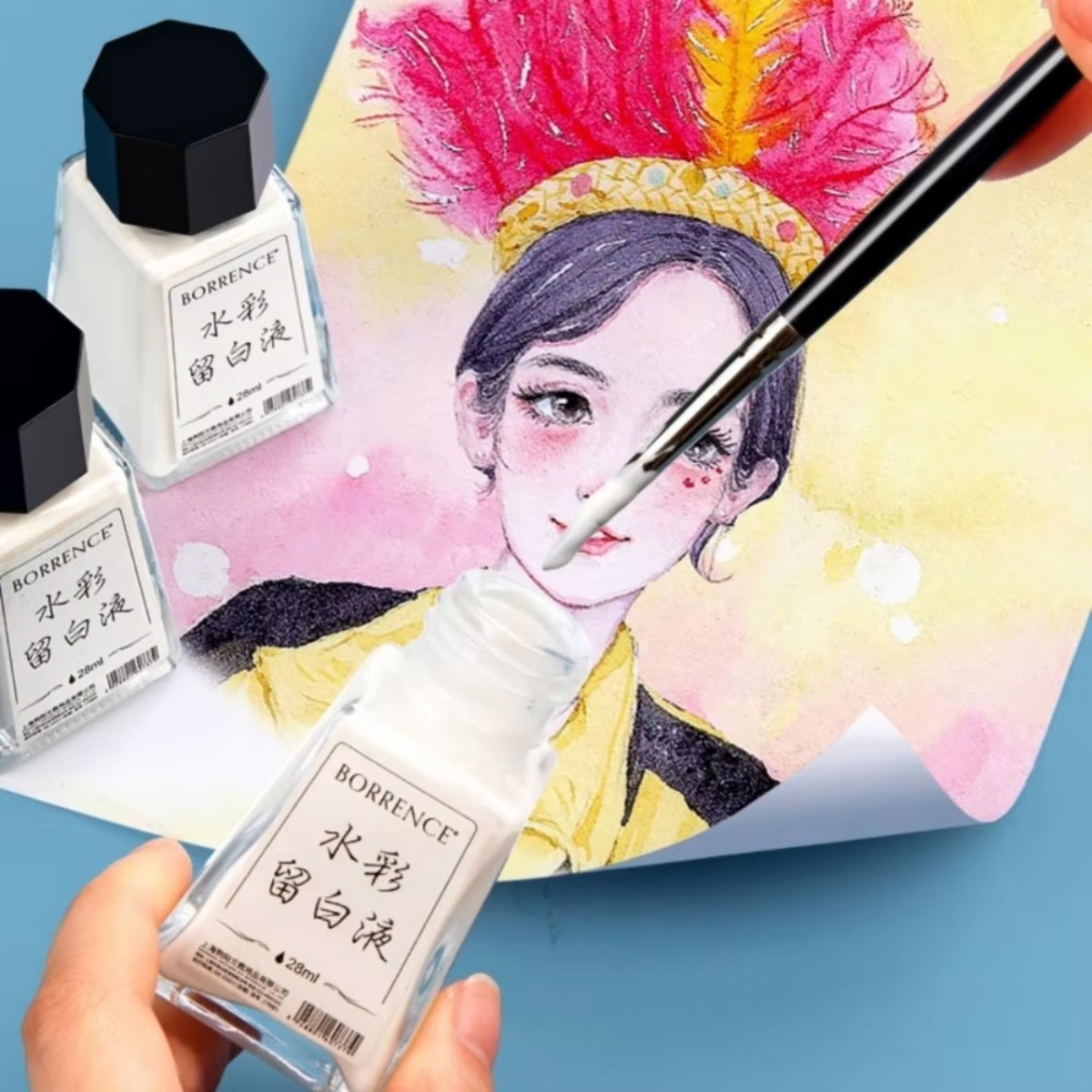 Borrence 28ml Watercolor Maski - Correction Fluid White ulasan dan harga