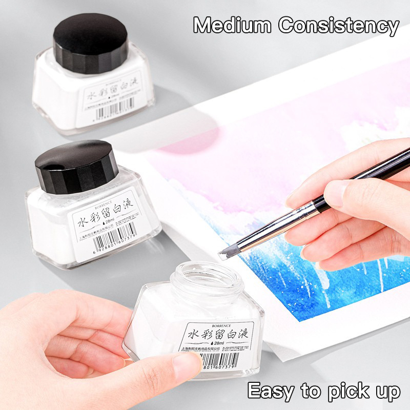 Borrence 28ml Watercolor Maski - Correction Fluid White ulasan dan harga
