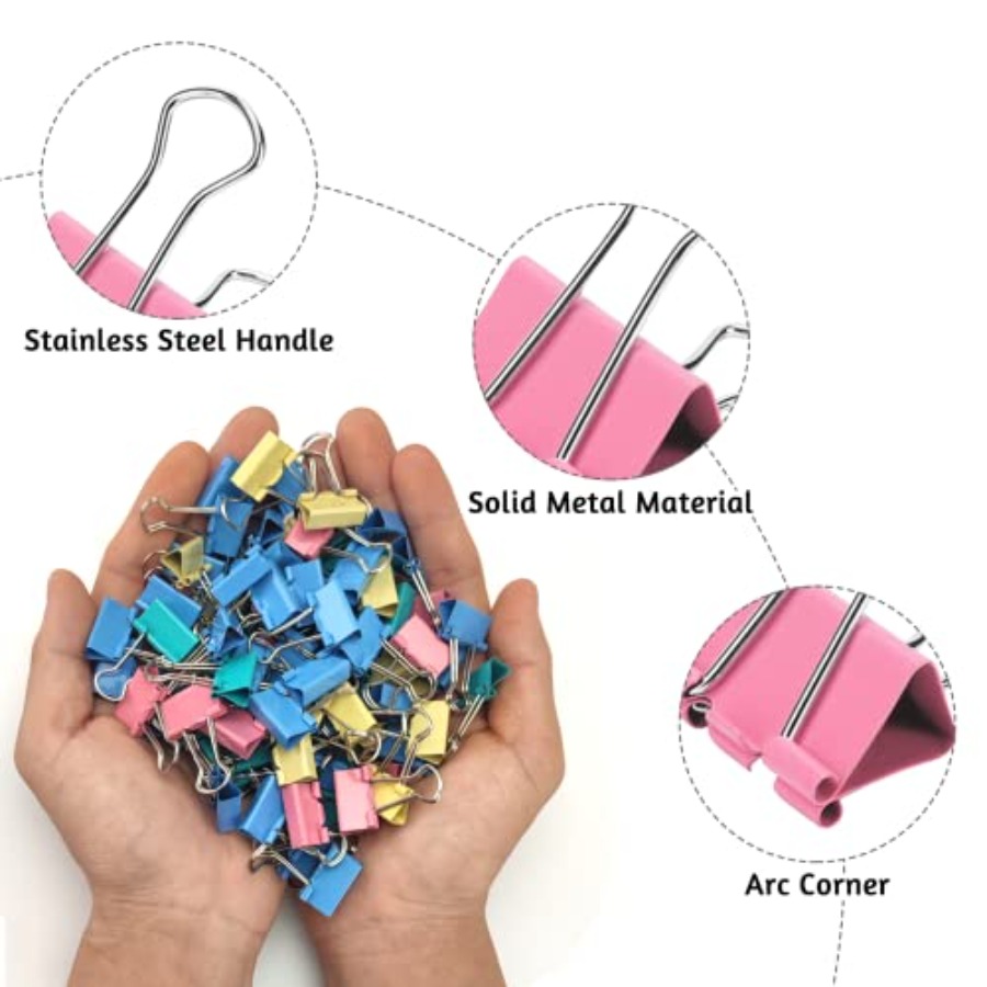 120 Pack Binder Clips 0.75 Inc - Binder Clip Assorted ulasan dan harga
