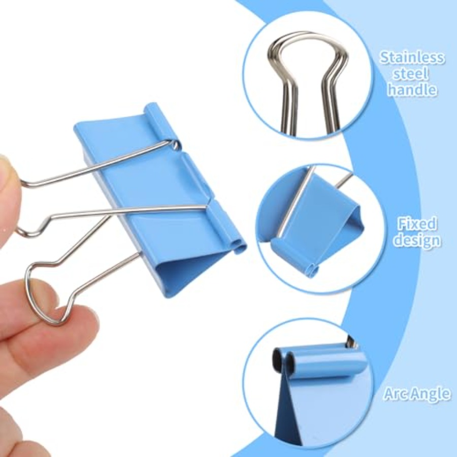 125Pcs Binder Clips Colored, B - Binder Clip Assorted ulasan dan harga