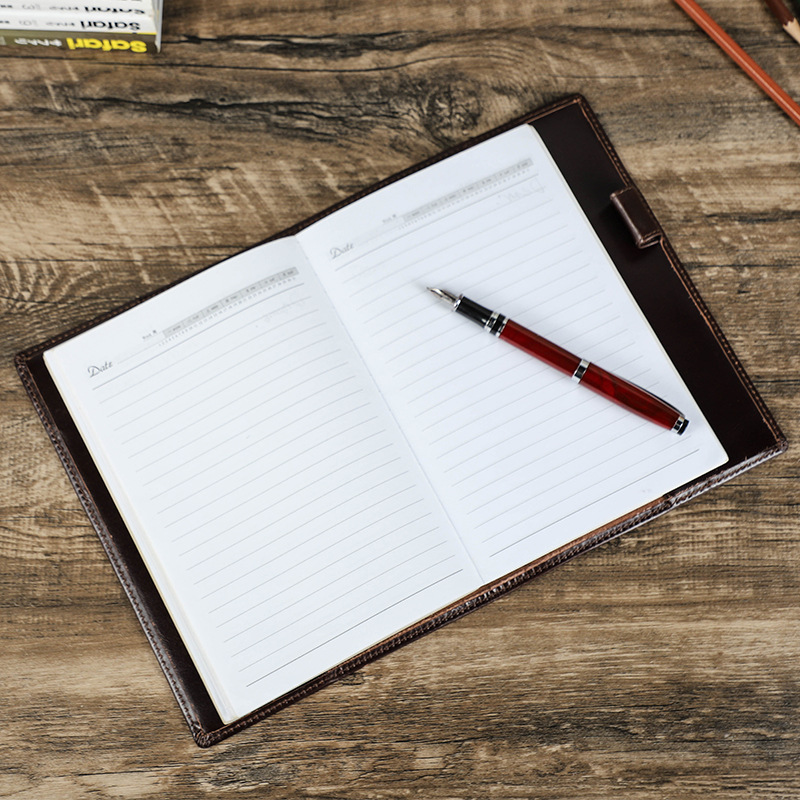 Genuine Leather Handmade A5 La - Office Stationery Supply Business ulasan dan harga
