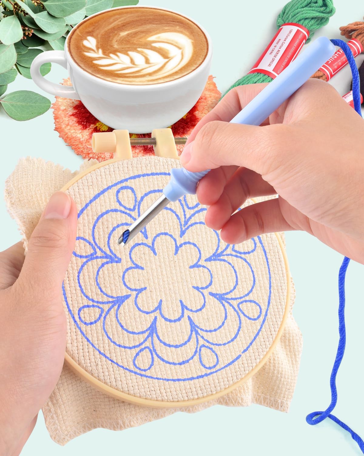 6pcs Punch Needle Embroidery K - Graph Paper Pad ulasan dan harga