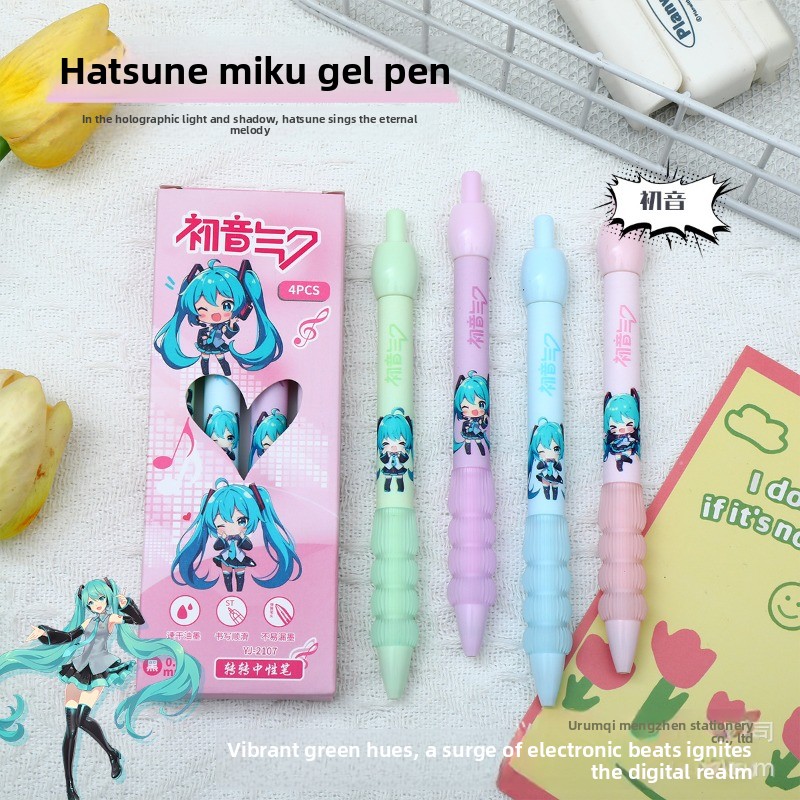 Kawaii Hatsune Miku Gel Pen Cu - Gel Ink Pen Set ulasan dan harga
