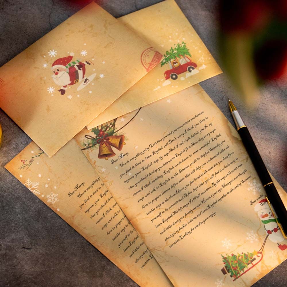 DIY Vintage Santa Claus Gift I - Letter Envelope Kraft ulasan dan harga