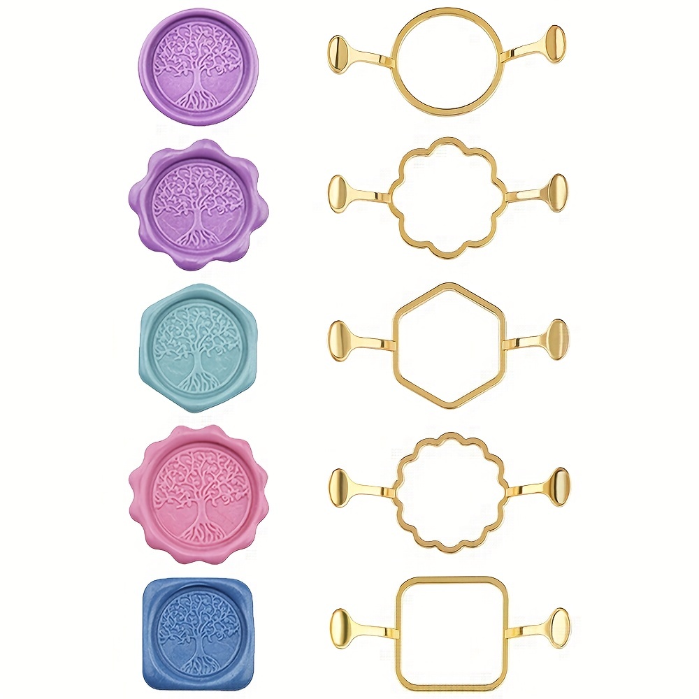 5-Pack Hexagon Square Metal Wa - Wax Seal Stamp Kit ulasan dan harga
