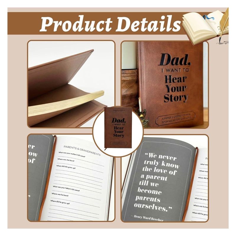 Dad I Want to Hear Your Story  - Journal Leather Hardcover ulasan dan harga