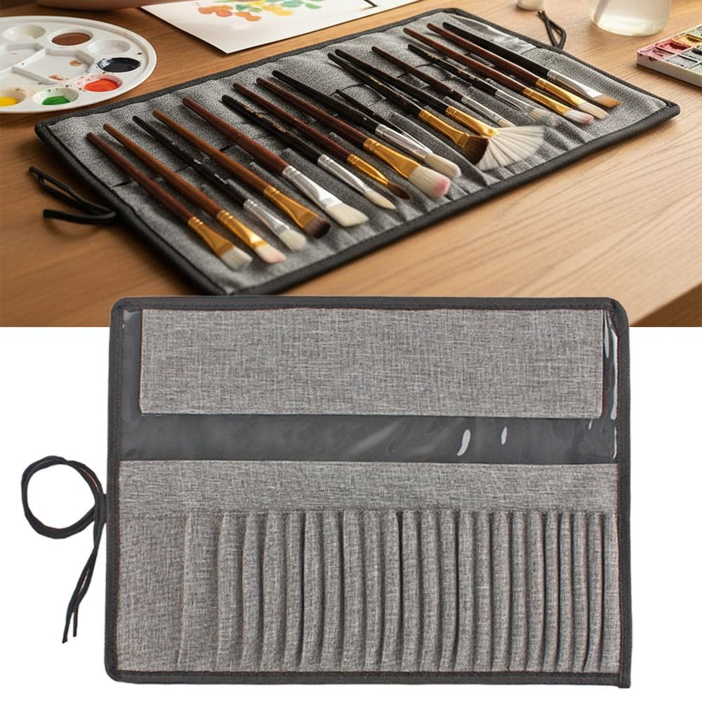 Durable Canvas Painting Brush  - Pen Pouch Roll ulasan dan harga