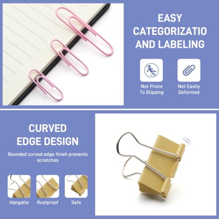 240PCS Colored Assorted Size P - Binder Clip Assorted ulasan dan harga