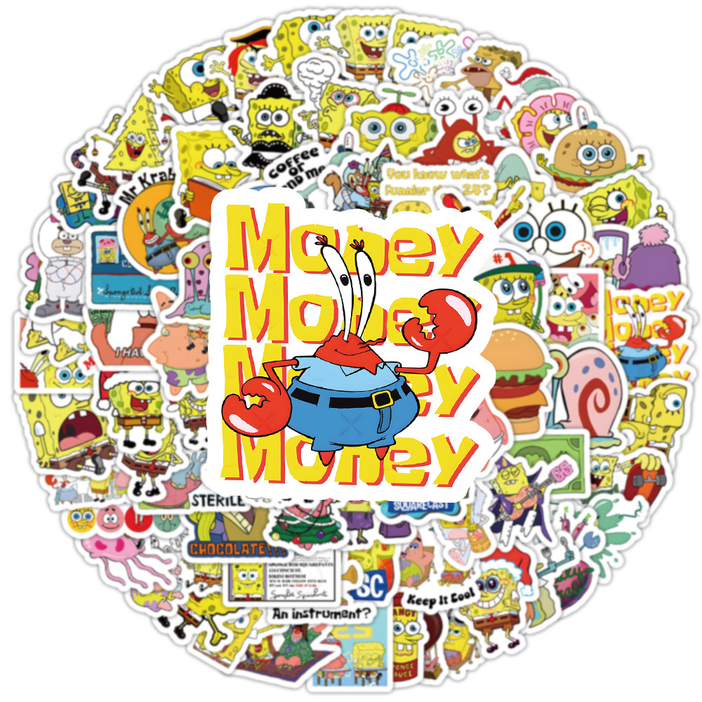 100pcs Kawaii SpongeBob Cartoo - Memo Pad Sticky ulasan dan harga