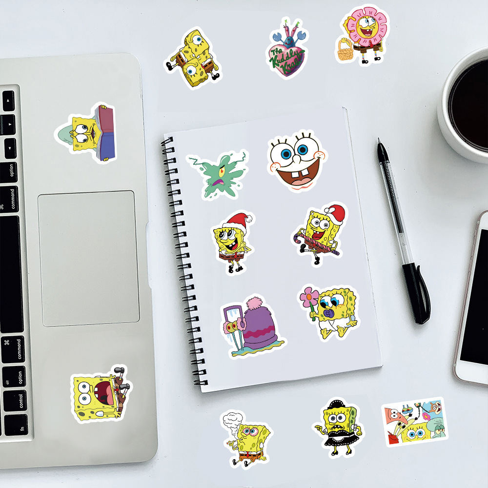 100pcs Kawaii SpongeBob Cartoo - Memo Pad Sticky ulasan dan harga