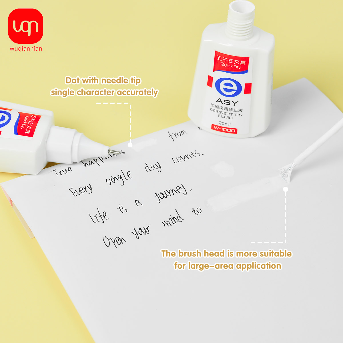 WQN Quick-Dry Correction Fluid - Correction Fluid White ulasan dan harga