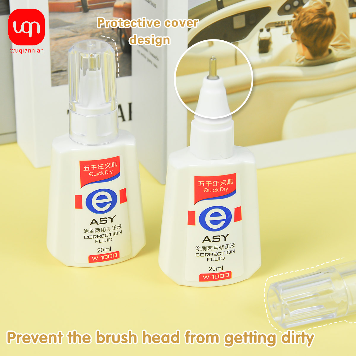 WQN Quick-Dry Correction Fluid - Correction Fluid White ulasan dan harga