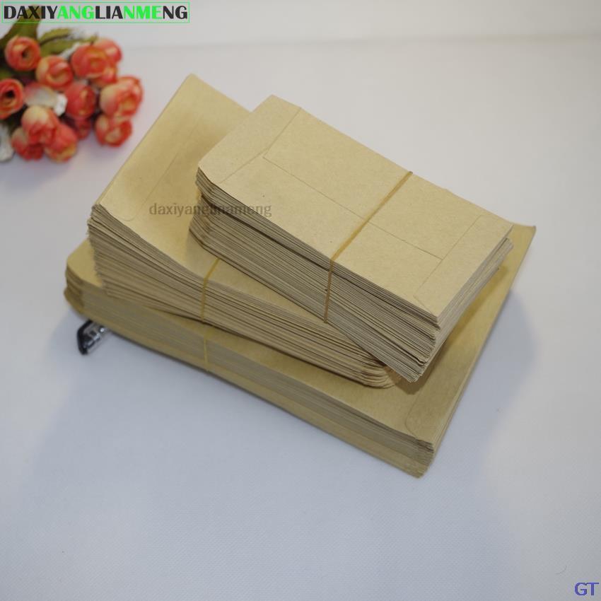 100pcs 6*10 10*16 9*1312*20cm  - Letter Envelope Kraft ulasan dan harga