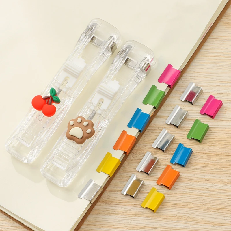 New Push Clip Stapler Staple R - Binder Clip Assorted ulasan dan harga