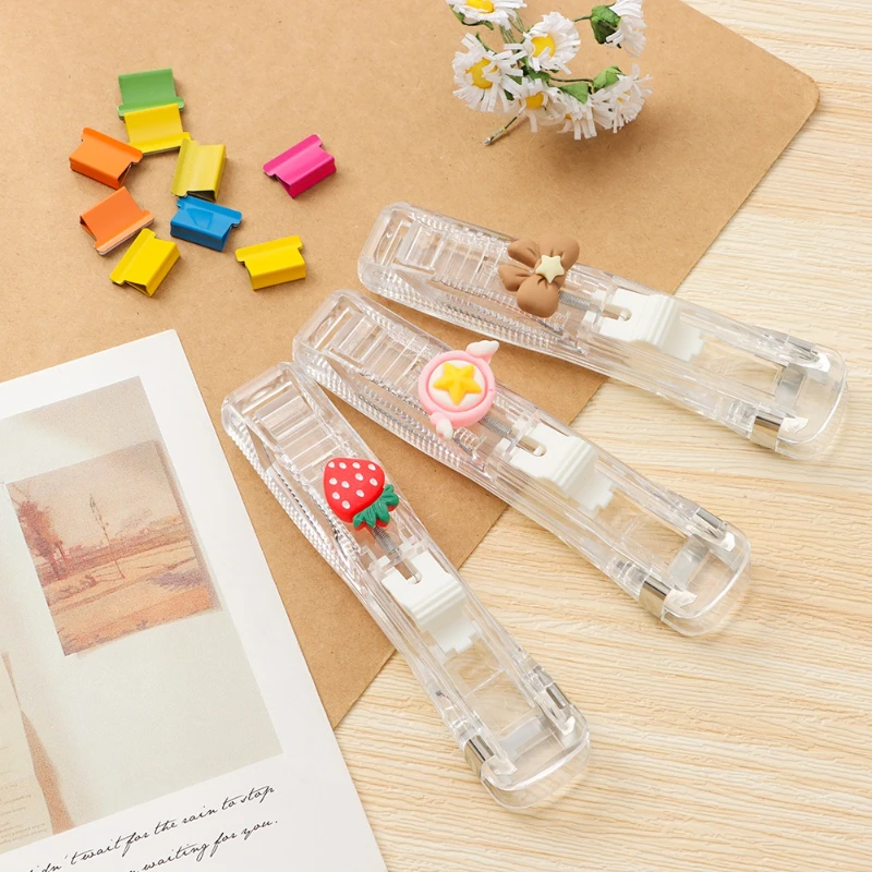 New Push Clip Stapler Staple R - Binder Clip Assorted ulasan dan harga