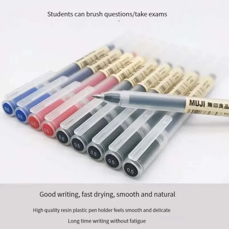 6/8Pcs/Set MUJIs Gel Pen Black - Gel Ink Pen Set ulasan dan harga