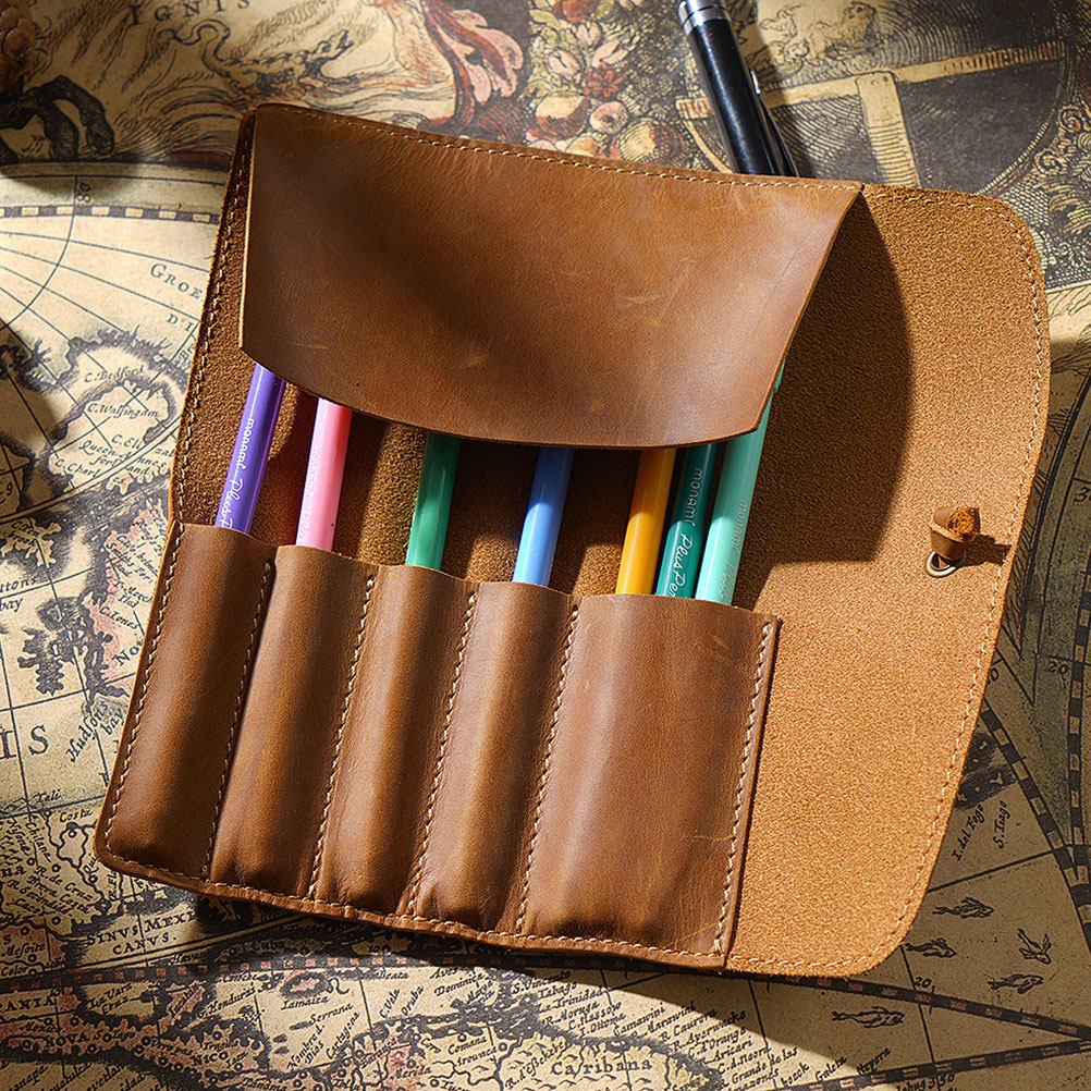 Vintage Handmade Pen Pouch Rol - Pen Pouch Roll ulasan dan harga