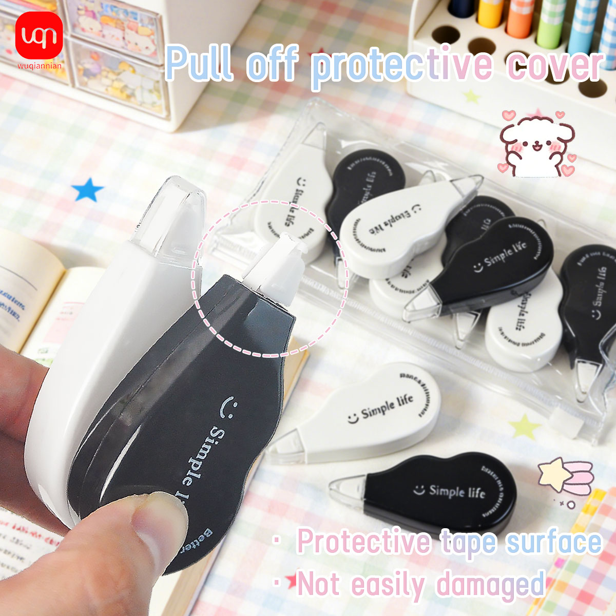 WQN - Black and White Mini Cor - Office Supply Office Stationery Items ulasan dan harga