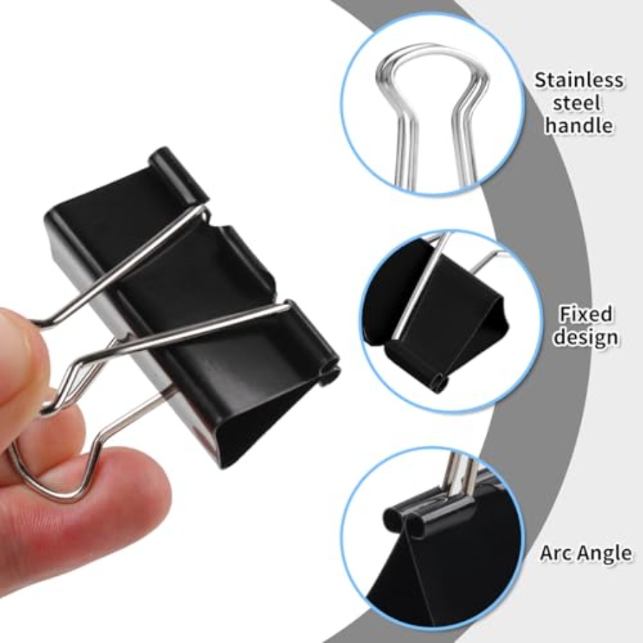 125Pcs Binder Clips Colored, B - Binder Clip Assorted ulasan dan harga