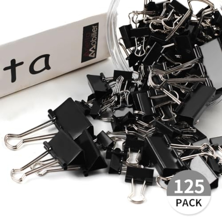 125Pcs Binder Clips Colored, B - Binder Clip Assorted ulasan dan harga