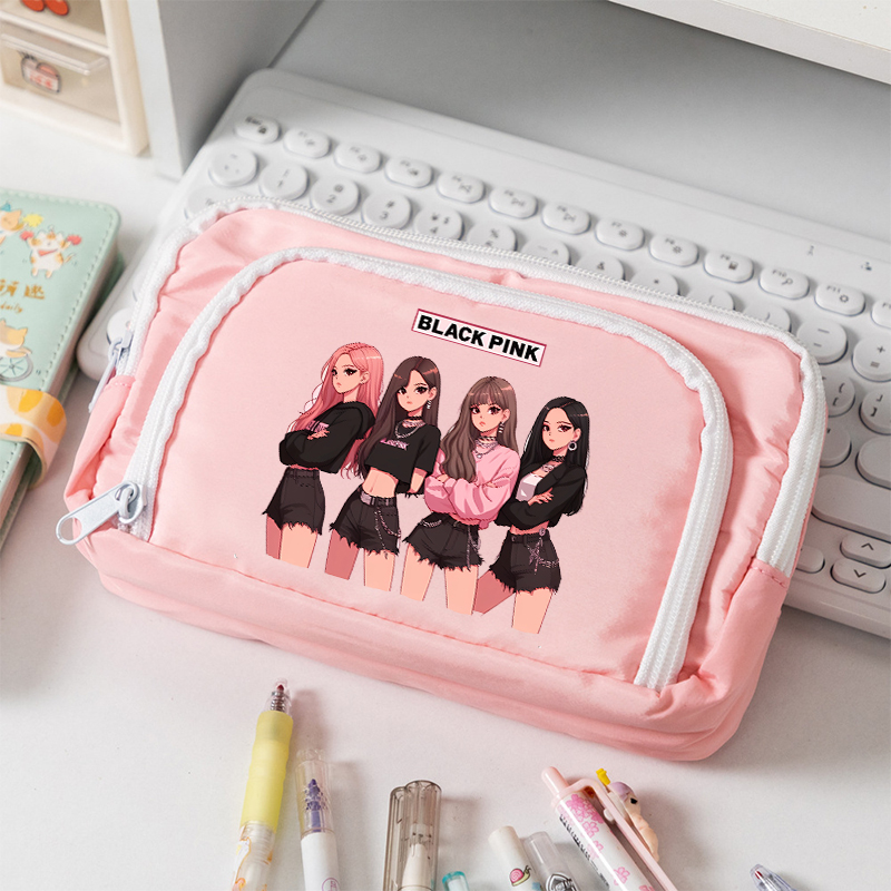BlackPink Large Capacity Canva - Pencil Case Large ulasan dan harga