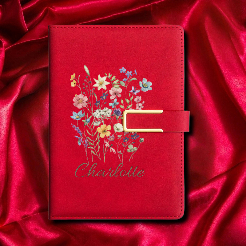 A5 Floral Monogram Custom Name - Journal Leather Hardcover ulasan dan harga