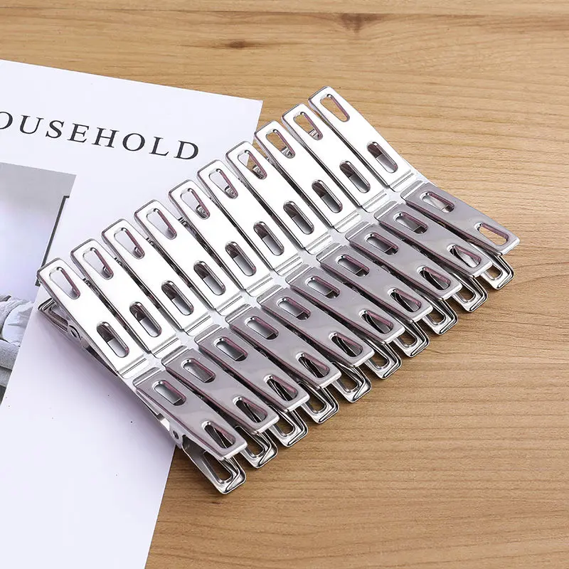 20pcs Stainless Steel Flat Mou - Binder Clip Assorted ulasan dan harga