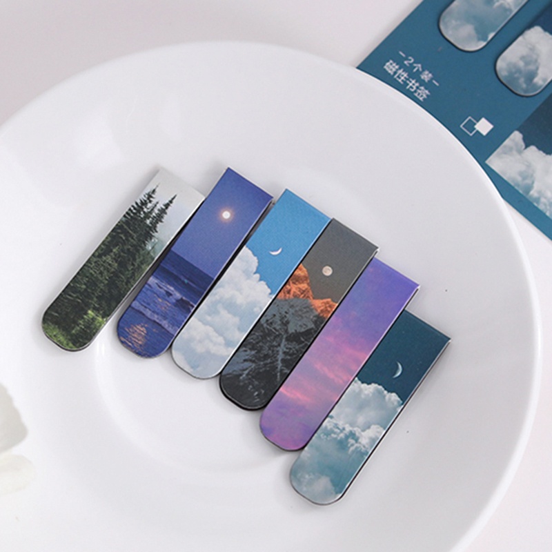 2Pcs/Set Magnetic Bookmarks Be - Paperclip Magnetic Set ulasan dan harga