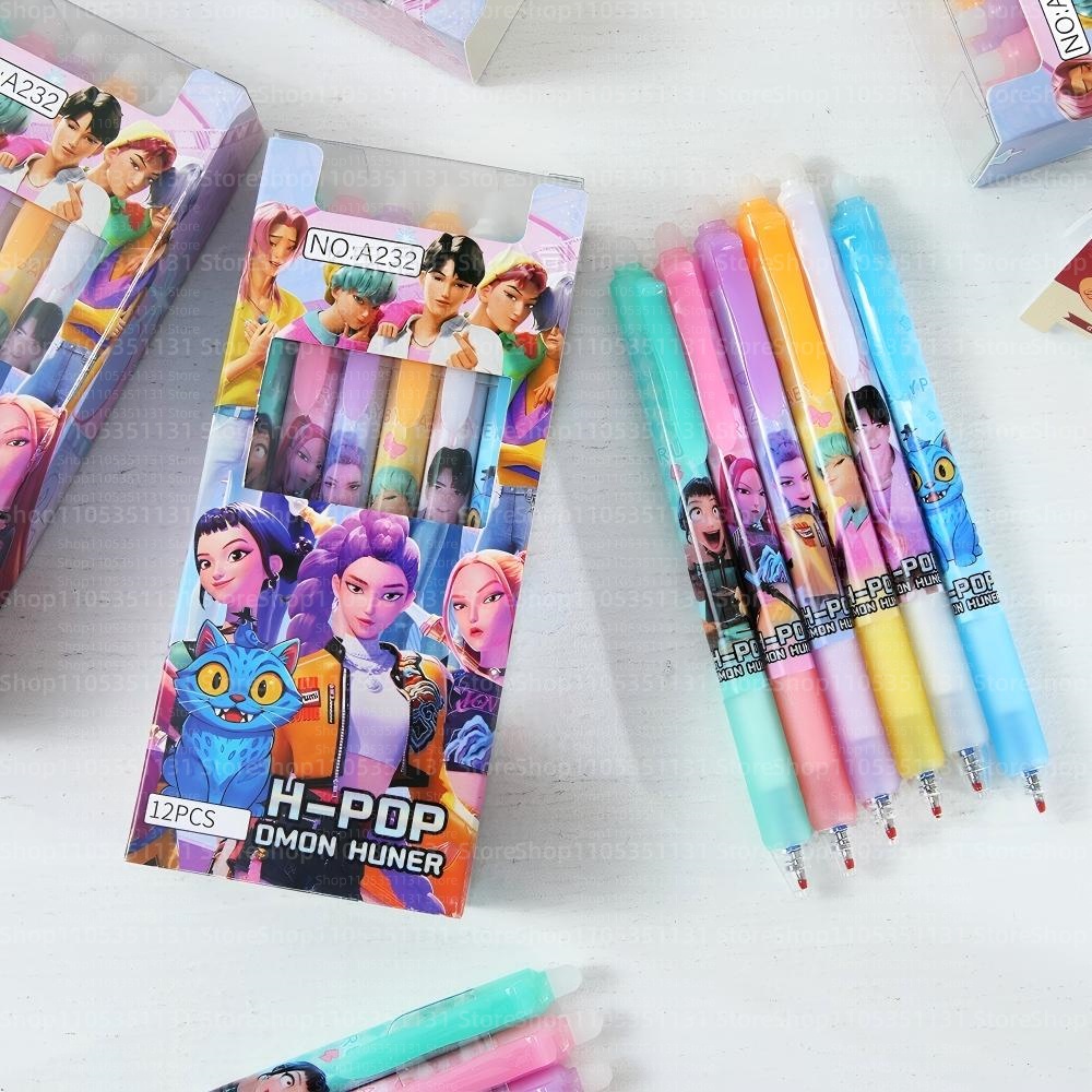 Anime Girl Group Erasable Pens - Gel Ink Pen Set ulasan dan harga