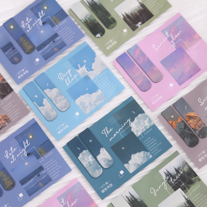 2Pcs/Set Fantasy Clouds Bookma - Paperclip Magnetic Set ulasan dan harga