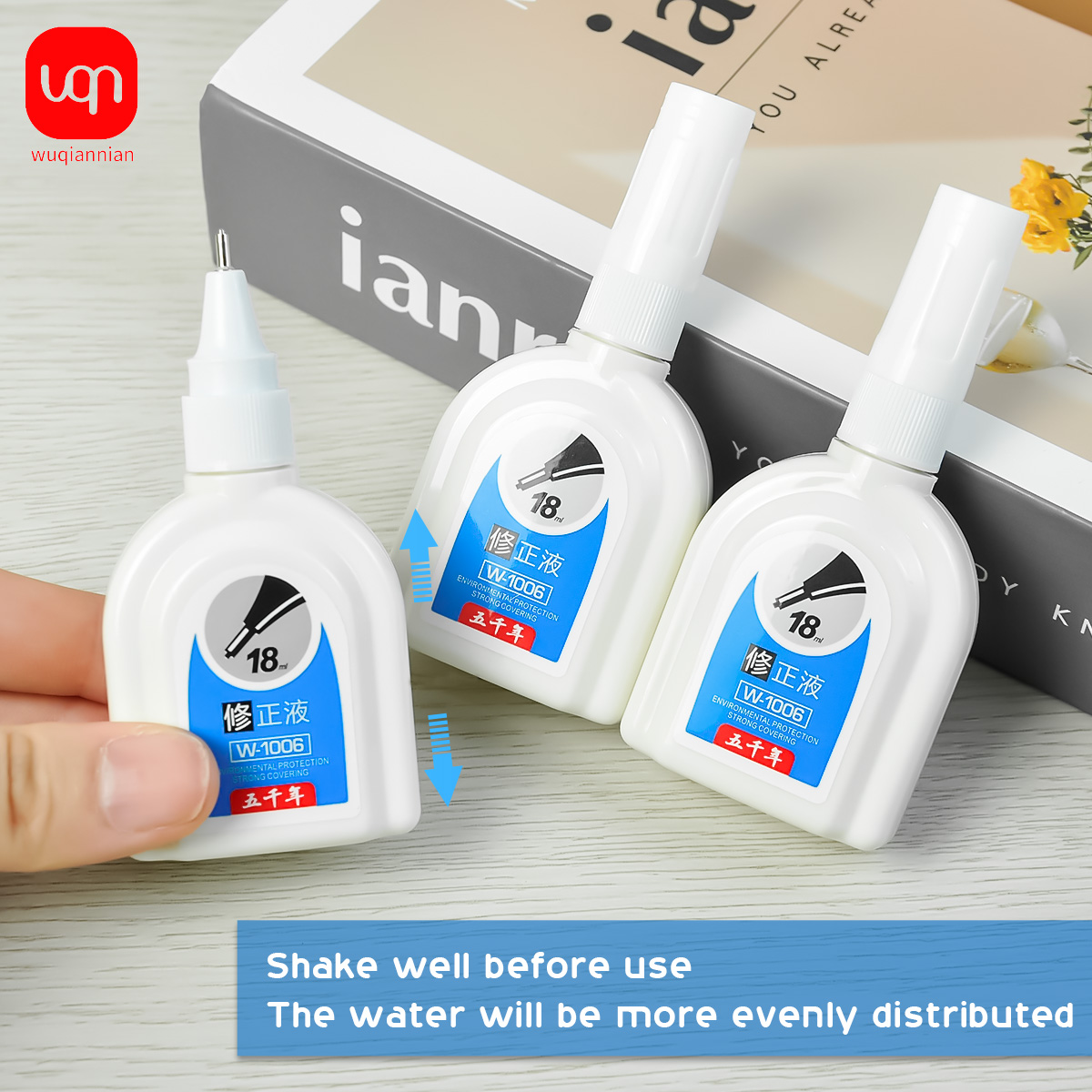 WQN-1/3/6PCS Simple White Corr - Correction Fluid White ulasan dan harga
