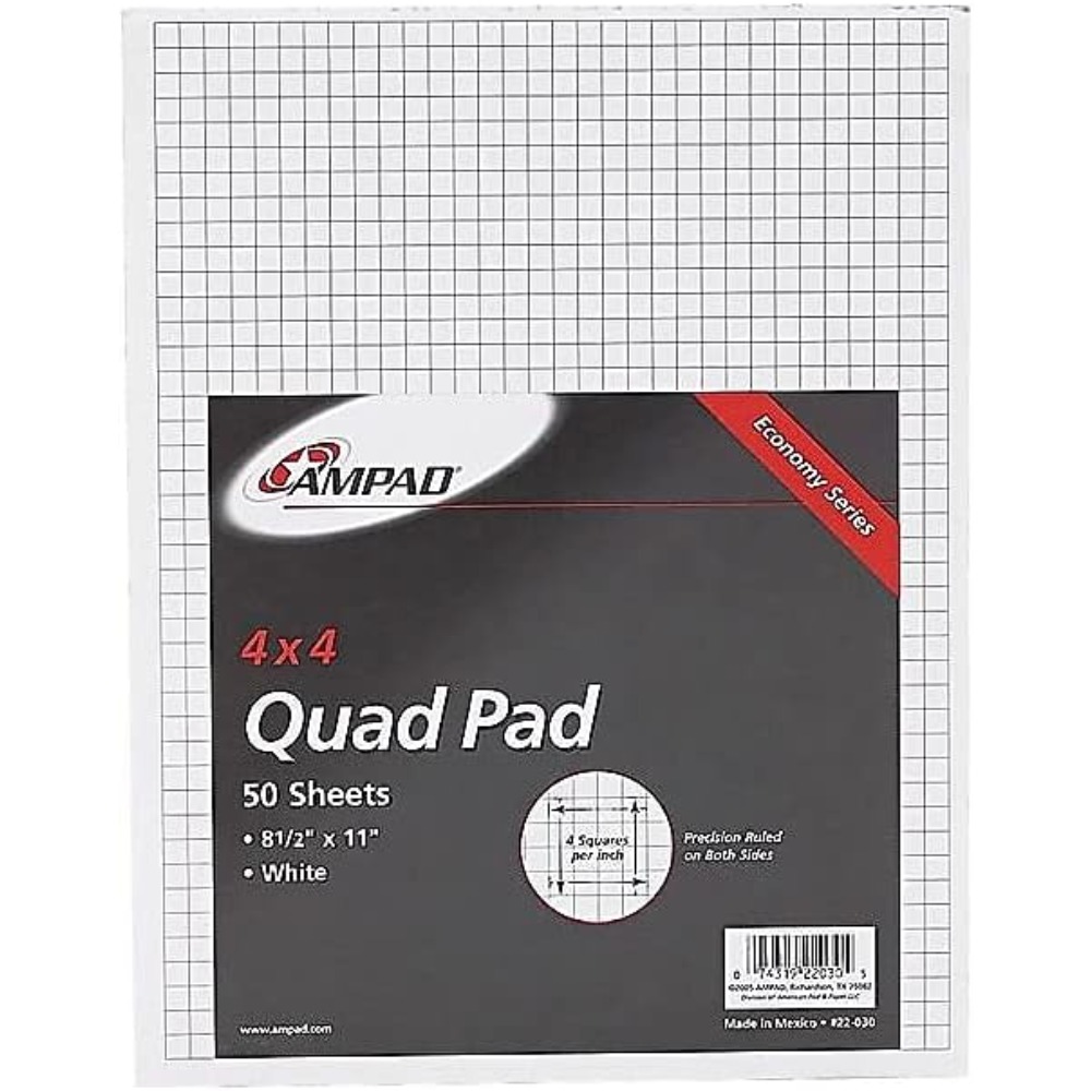 Quad Ruled Graph Paper Pad 8.5 - Graph Paper Pad ulasan dan harga