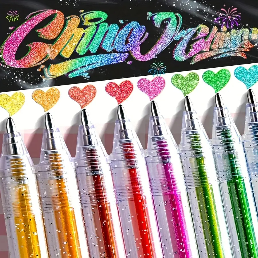 8/12/18-Piece Special Glitter  - Gel Ink Pen Set ulasan dan harga